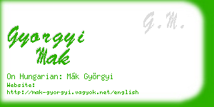 gyorgyi mak business card