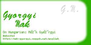 gyorgyi mak business card